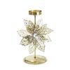 Christmas Candle Holder, Golden Iron Desktop Candle Holder Decoration, Holiday Table Center, Suitable For Party Decoration