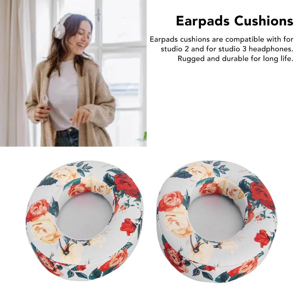 2PCS Leather Noise Isolation Ear Cushions Ear Covers for Studio 2 Studio 3 Replacement Parts