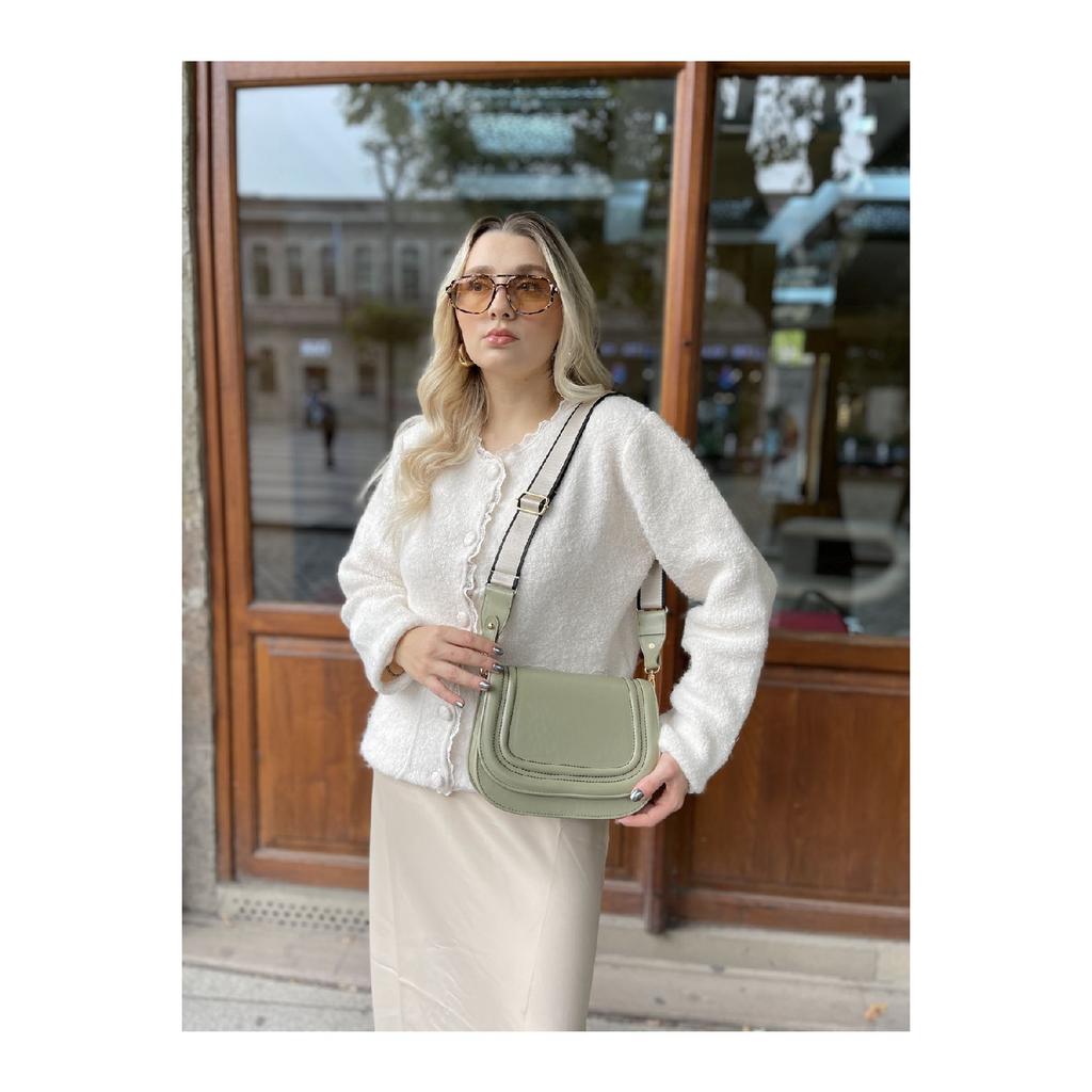 Women's Black Thick Crossbody Bag