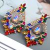 Fashion Multicolor Shint Crystal Charm Party Statement Jewelry Trend Luxury Design Unusual Decor Stud Earrings For Women Gift