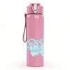 1PC Blue Wave Water Splash Art Print 750ml Color Plastic Sports Water Bottle Leakproof Flip Straw Lid Suitable for Sports Office Home Use