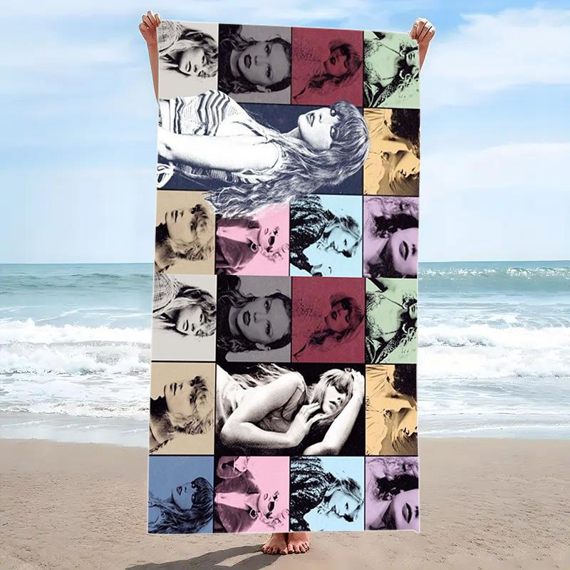 Swift Print Beach Towel, Large Soft Quick Dry Towel for Beach Camping Swimming
