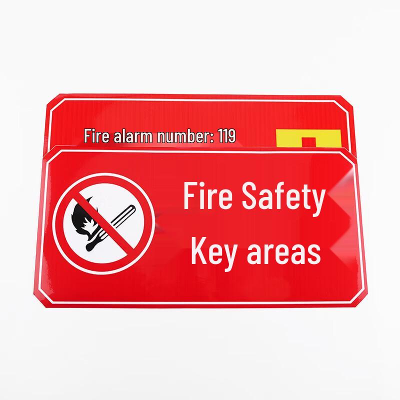 Fire Safety Warning Signage Sticker