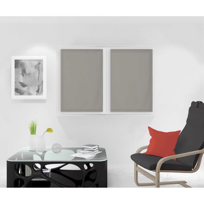 Pair of 70x90 Cm DOLLY Taupe Curtains