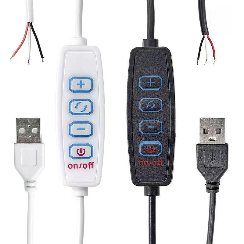 Трехцветный USB 5V LED Переключатель-Диммер Кабель 4 Клавиши Регулируемый Контроллер Освещения для Лампы в Гостиной