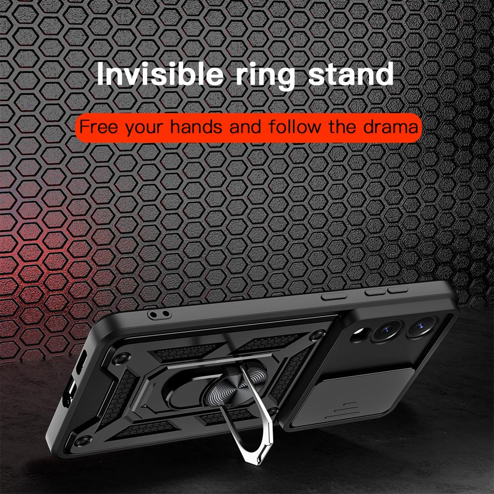 KEYSION Противоударный защитный чехол для Samsung S25 Edge 5G, защитное кольцо для объектива камеры, подставка для телефона, чехол для Galaxy S25 Edge 5G