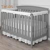 3 Pcs/Set Crib Bumpers Bite-resistant Soft Anti-Collision Guardrail Cover Corner Edge Protector Strip Infant Crib Cushion Child Bed Safety Guard