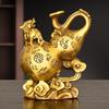 Привлечение богатства Zhaocai Pixiu Тыквенные украшения Чистая медь Fulu Pixiu Ремесла Переезд Открытие Подарок Домашний Винный шкаф Украшения