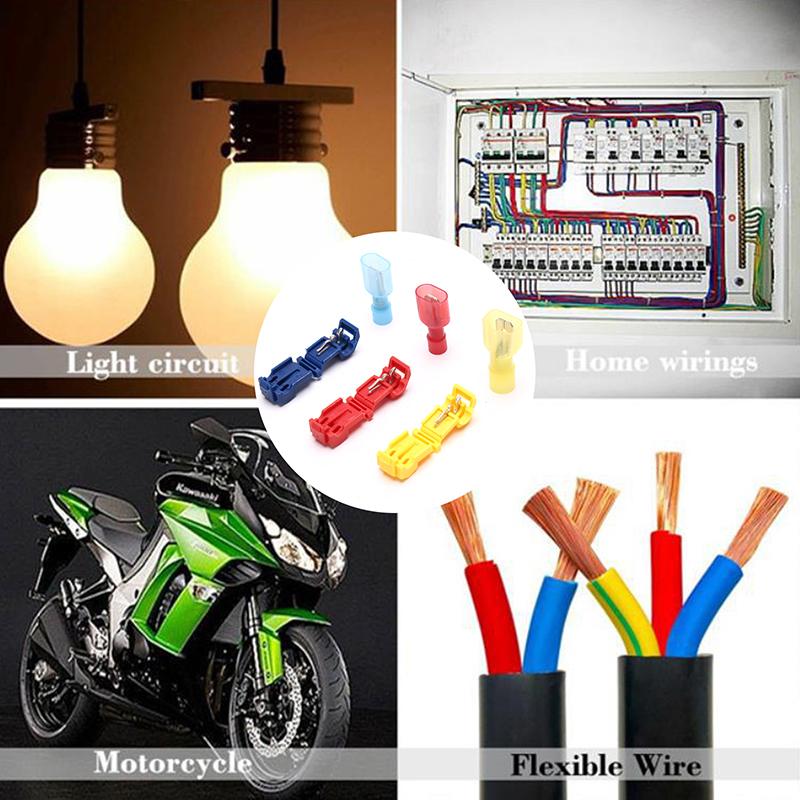 20Pcs T-Tap Splice Wire Connector Insulated Spade Electrical Crimp Terminals Kit