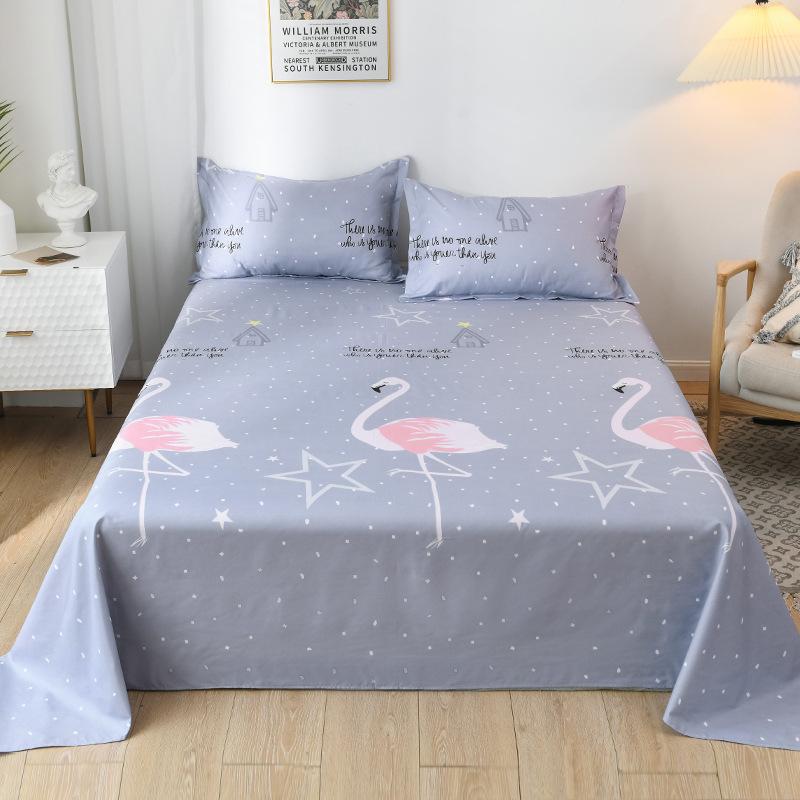 INS Style Bed Sheet One-Piece Winter 1.8m Double Bed 1.2m Student Dormitory Single Bed Minimalist Washed Cotton Quilt