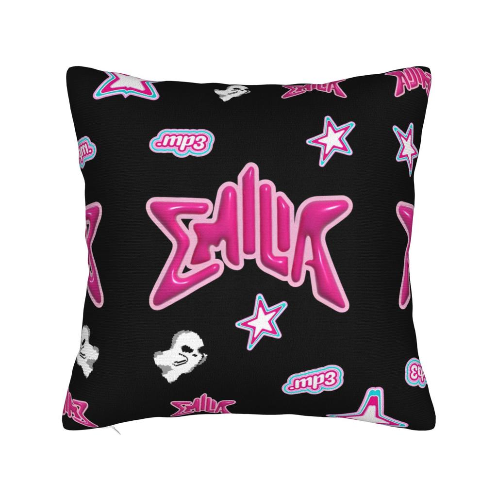 Emilia Music Square Pillow Covers Polyester Home Cushion Cover Cool Decor Pillow Cover 4545