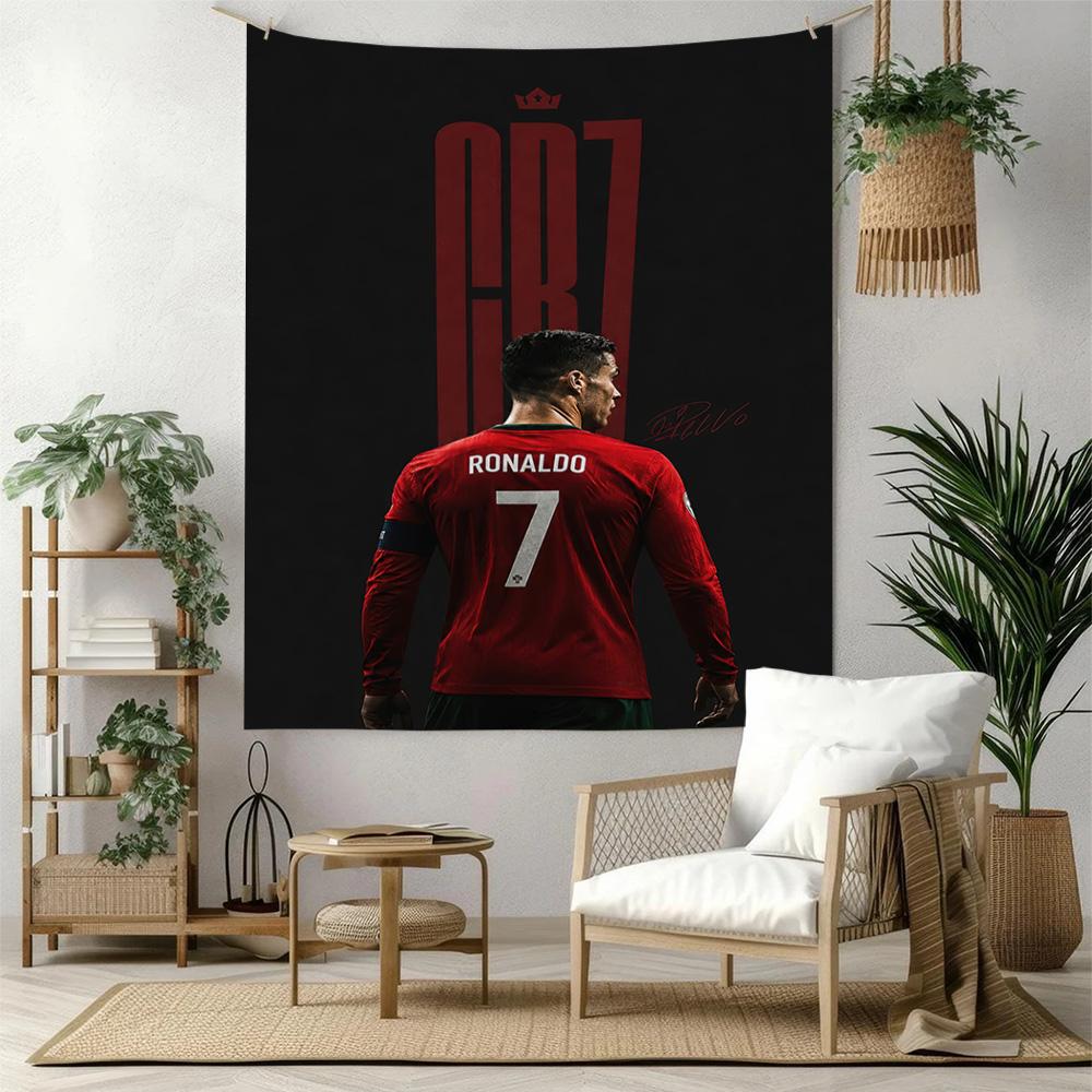 Cristiano Ronaldo Wall Decor Tapestry Art For Pet Memorial Birthdaywedding Party Backdrop Family Gift