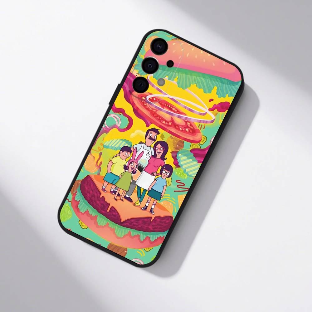 Аниме B-Bobs B-Burgers Противоударный чехол для телефона Samsung S25,S24,S21,S22,S23,S30,Ultra,S20,Plus,Fe,Lite,5G Черный чехол
