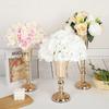 1PC Desktop Metal Trumpet Centerpieces Vase Metal Trumpet Vases Flower Holder Welcome Area