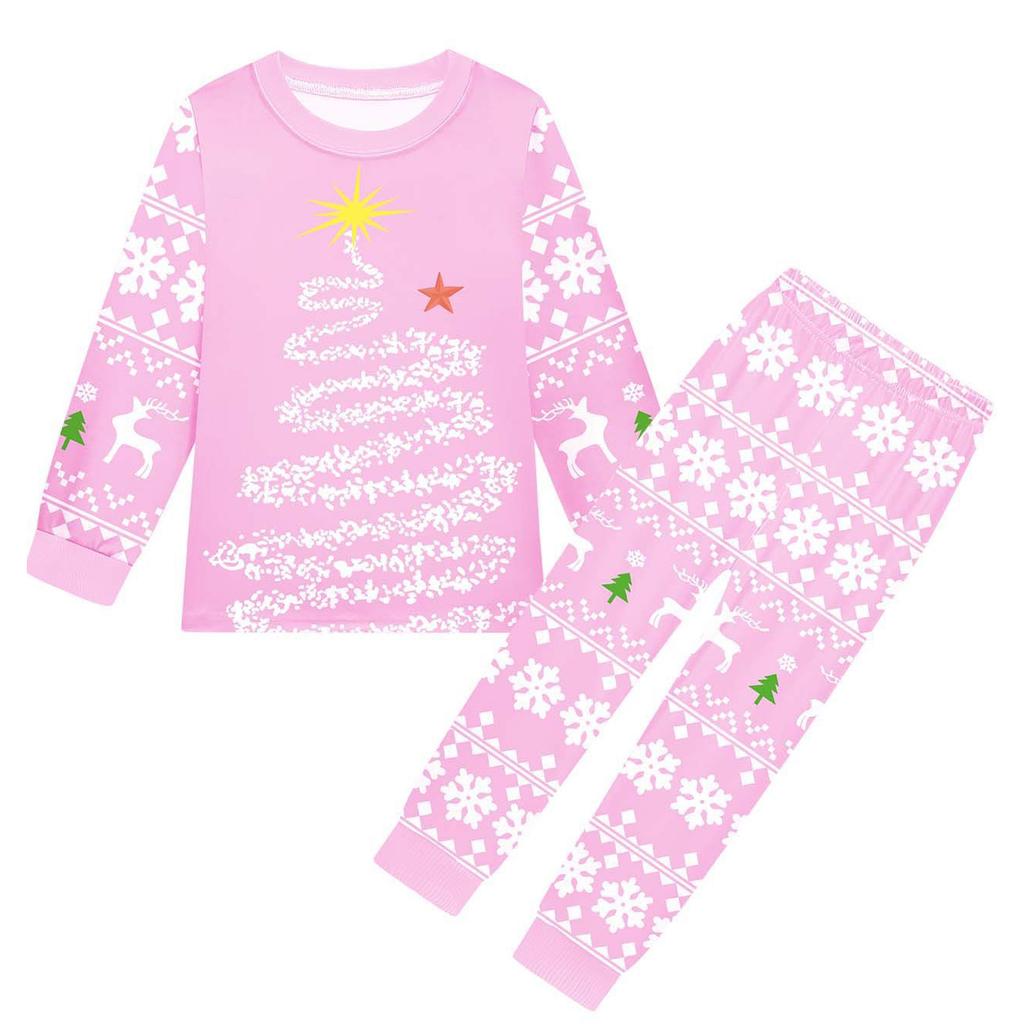 Детский модный костюм юбка топ с круглым вырезом и длинными рукавами брюки