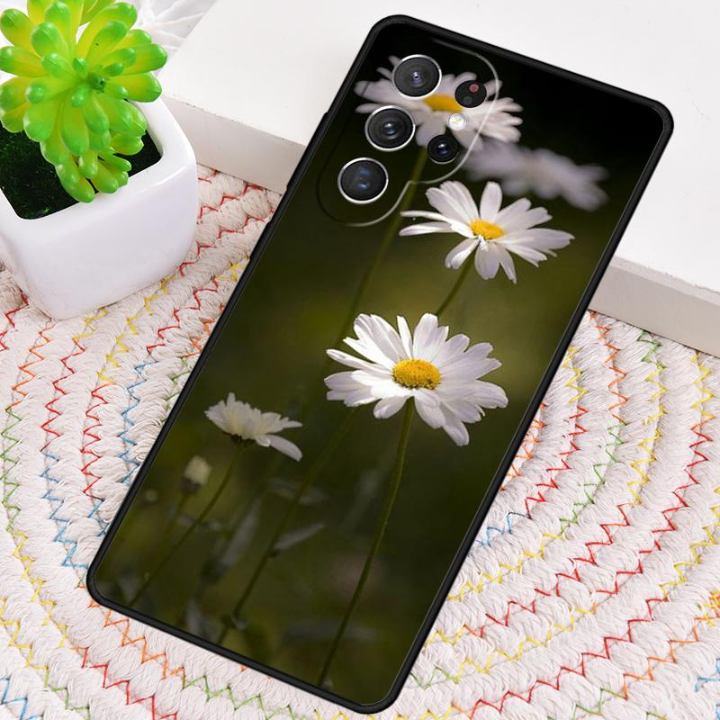 Мягкий чехол для телефона с цветком ромашки для Samsung Galaxy note 10 pro S26 Ultra S23 S24 FE S25 S21 S22 PLUS ударопрочный чехол