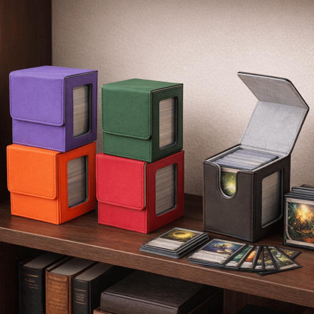 Moisture-proof Window Collection Box PU Game Card Organizer Game Organizer
