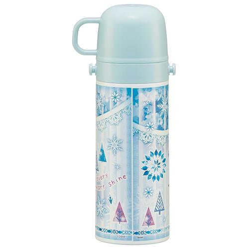 Skater Children's Water Bottle, 2-Way, 470ml (Direct Drinking) or 430ml (Cup Drinking), Disney Frozen 24, Girls' Stainless Steel, Insulated, Lightweig