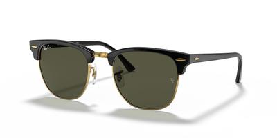 Ray-Ban Солнцезащитные очки Clubmaster Classic RB3016 W0365 51 - Черный эбони и золото / Зеленые линзы G-15