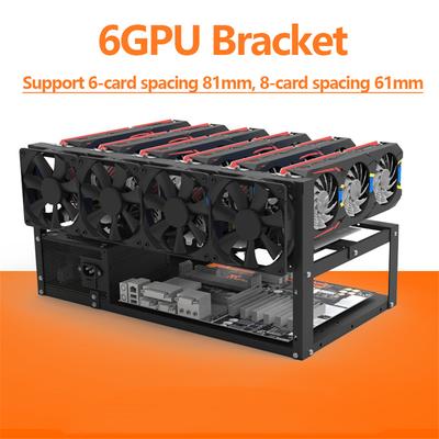 2021 Усиленный Открытый Каркас Майнинг-Риг для 6/8 GPU ETH BTC Ethereum Корпус Компьютера Криптовалюта