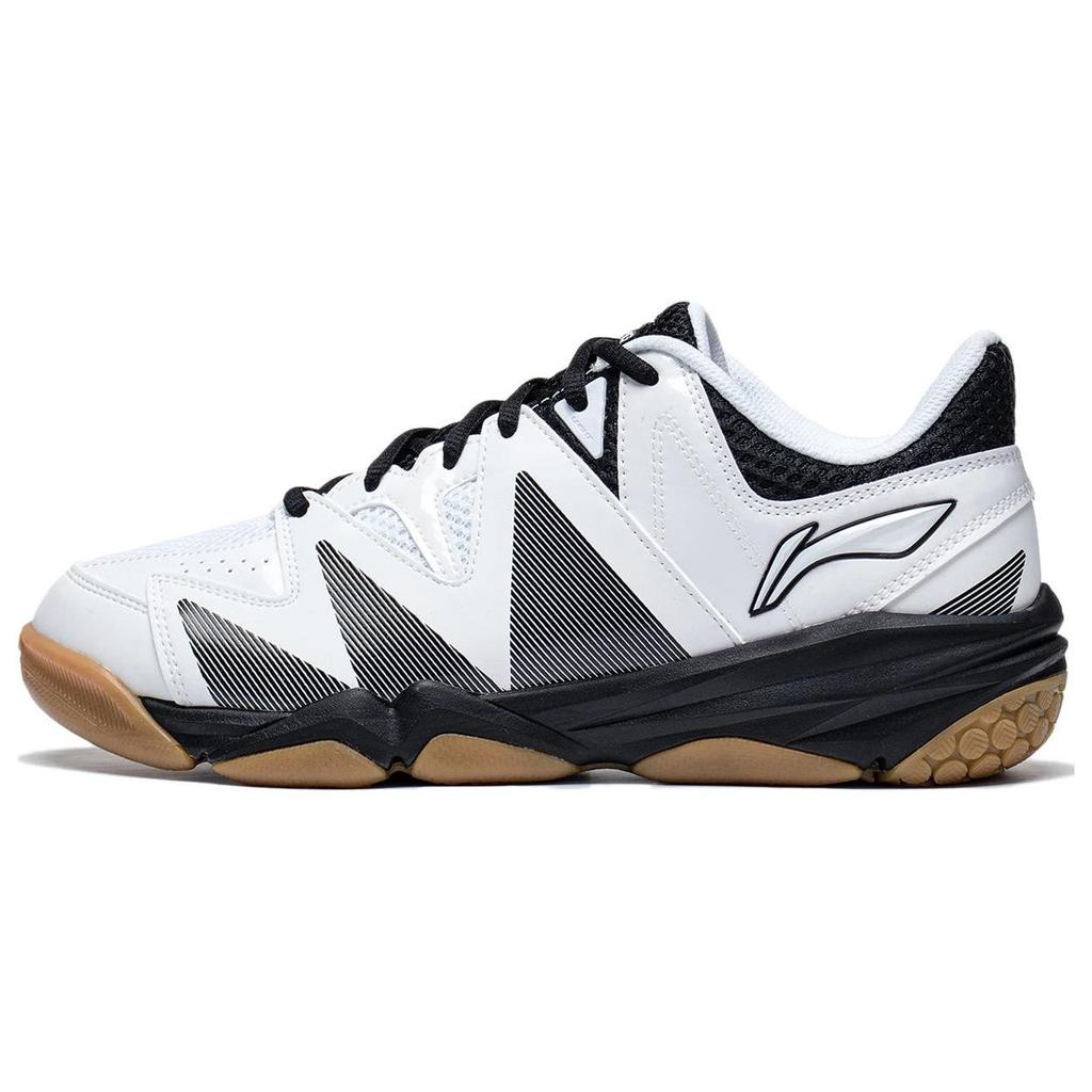 Li-Ning Durable Breathable Low-Top Badminton Shoes Unisex Shoes White Black AYTT025-1