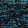 Unstitched Cotton Navy Blue Checkered Flannel Shirt Jackets Fabric Sewing Sold By Meter
