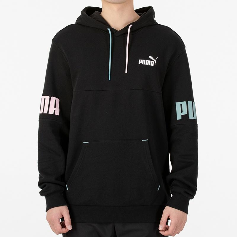 Puma Спортивная черная мужская футболка 670937-51 с принтом логотипа Power