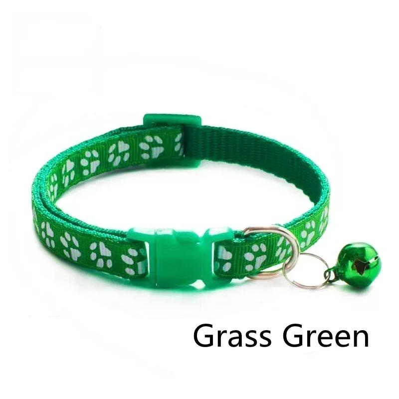 Cat Dog Universal Collar Adjustable footprint Pet Collar with Bell and PP Material Separator Reflecting Safety Bucket Solid Safe