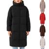 Autumn and Winter New Styles, Medium To Long, Thickened, Upgraded Plus Size, Fashionable, Casual, Hooded, Solid Color Cotton Jacket, Women's Coat