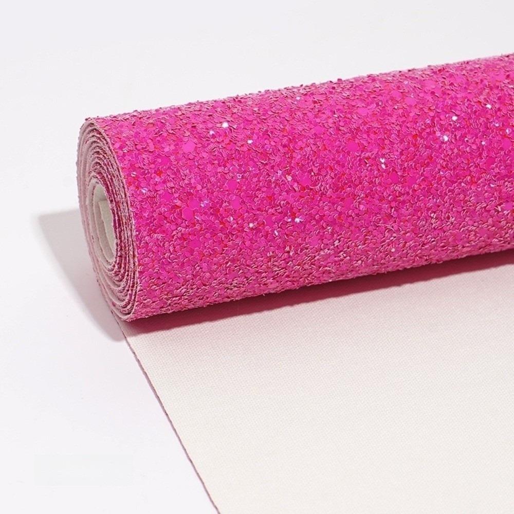 Chunky Glitter Artificial Leather Fabric Colorful Glitter Faux Leather  DIY Hairbow Accessories