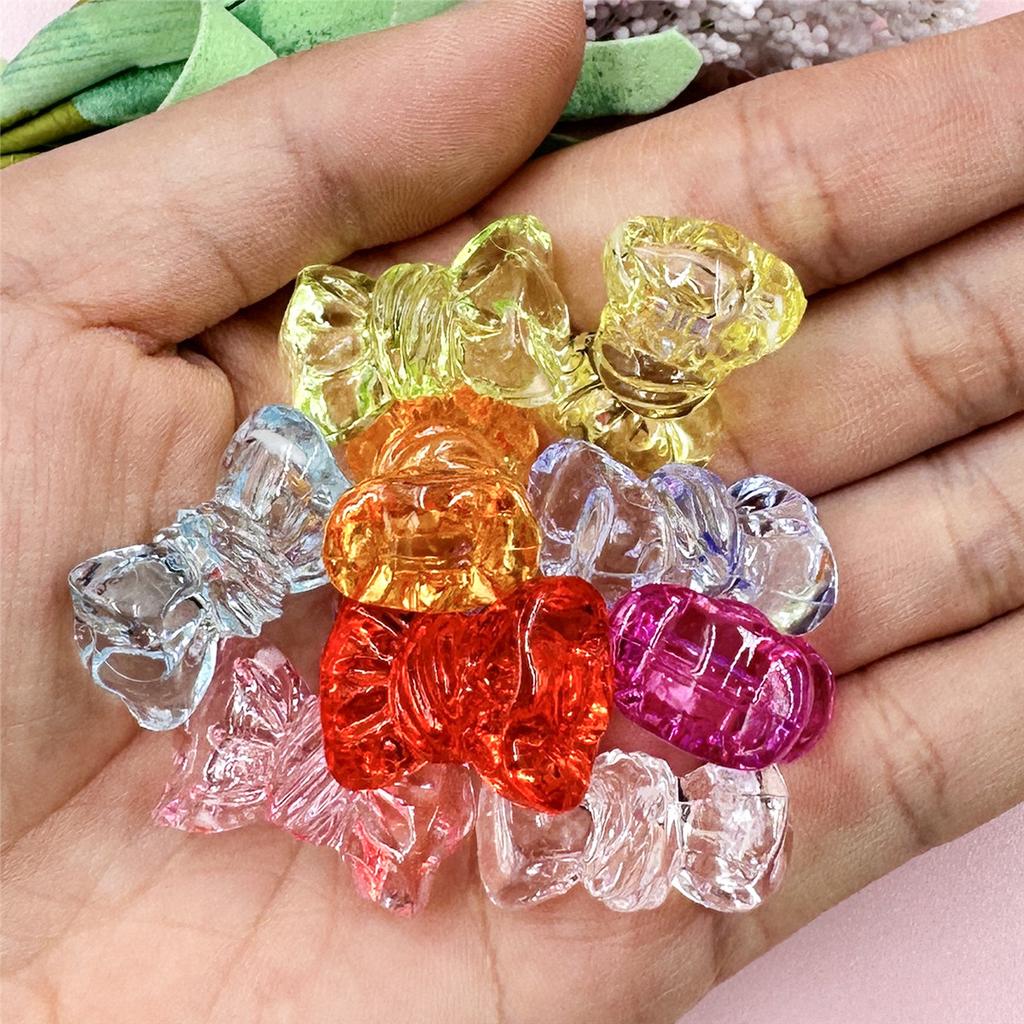 Handmade Accessories Transparent Acrylic Crystal Jewelry Candy 10Pcs Fashion Making Material 16*24.2mm DIY Phone Chain Beads  Beads