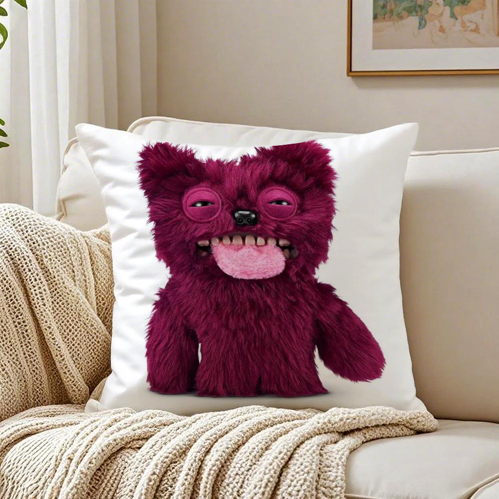 Weird Unique Toy FFuggler DDolls Cushion Cover Linen Pillowcase Soft  for Sofa Bed Home Room Decor