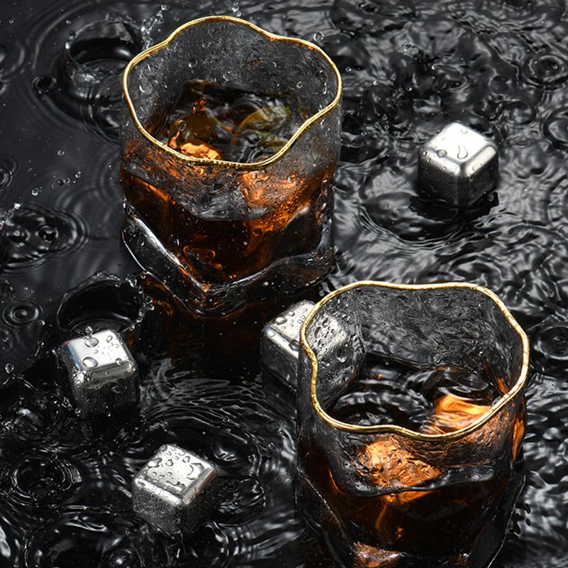 304 316 Stainless Steel Ice Cubes Set Reusable Chilling Stones For Whiskey Wine Cooling Cube Chilling Rock Party Bar Tool