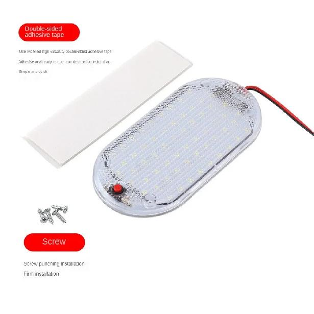 48 LED Panel Light Car Interior Reading Lamp High Brightness Cabin Lights for Truck RV Boats Lights 12V-85V