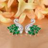 Hot-selling wish platinum purple diamond zircon swan silver needle earrings, slightly inlaid high-end versatile