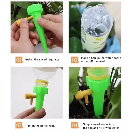 10 шт. Регулируемые шипы для самополива, вставки в горшки, шипы для капельного полива, автоматические инструменты для полива растений, подходят для пластиковых бутылок с водой