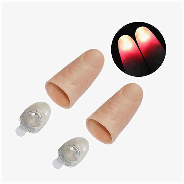 PVC MagicThumb Light Party Stage Glow Fingers Light 2Pcs