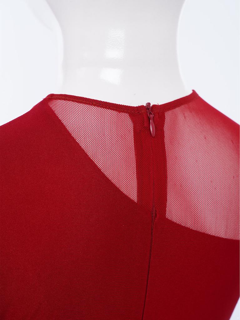 Современное лирическое танцевальное платье для девочек с вырезами по бокам, пэчворком, разрезом и асимметричным дизайном из прозрачной сетки