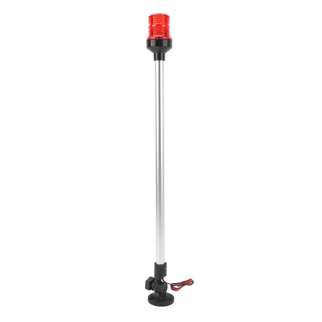 24 Inch LED Fold Down Boat Stern Light 360 Degrees Boat Anchor Light Aluminum Alloy Base for Fishing Boats Yachts