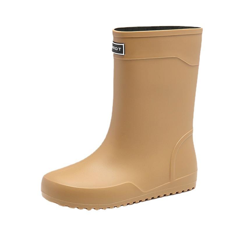 Fashion Men's Mid Calf Rain Boots Waterproof Rubber Shoes for Fishing Husband Galoshes Garden Work Kitchen Shoes Man Rainshoes Footwear