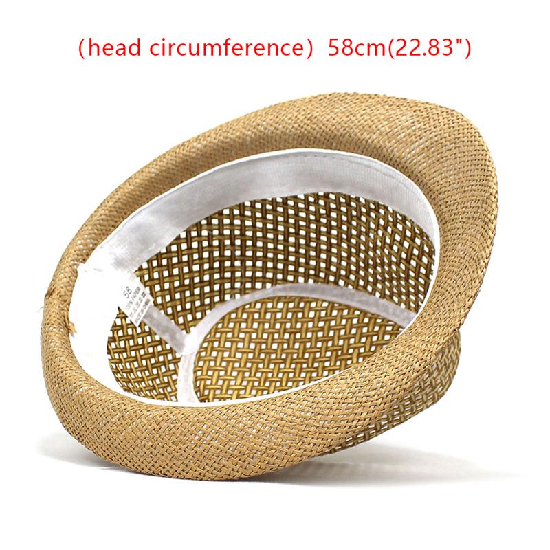 Британские мужские пляжные шляпы от солнца, летняя ковбойская шляпа Fedora в стиле ретро, джазовая шляпа, дышащая соломенная шляпа