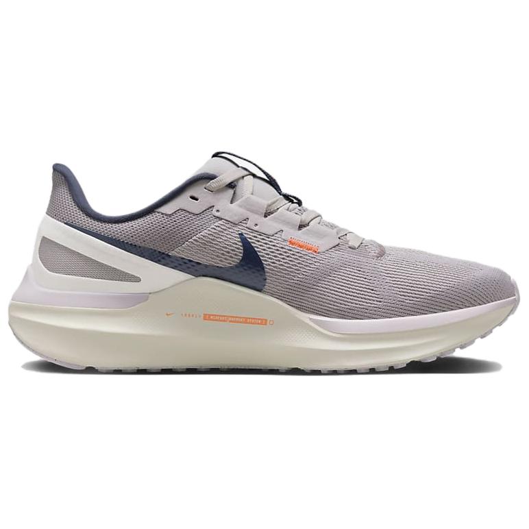 Nike Air Zoom Structure 25 Light Iron Ore Thunder Blue Мужские кроссовки Серые Total-Orange Atmosphere-Grey DJ7883-009