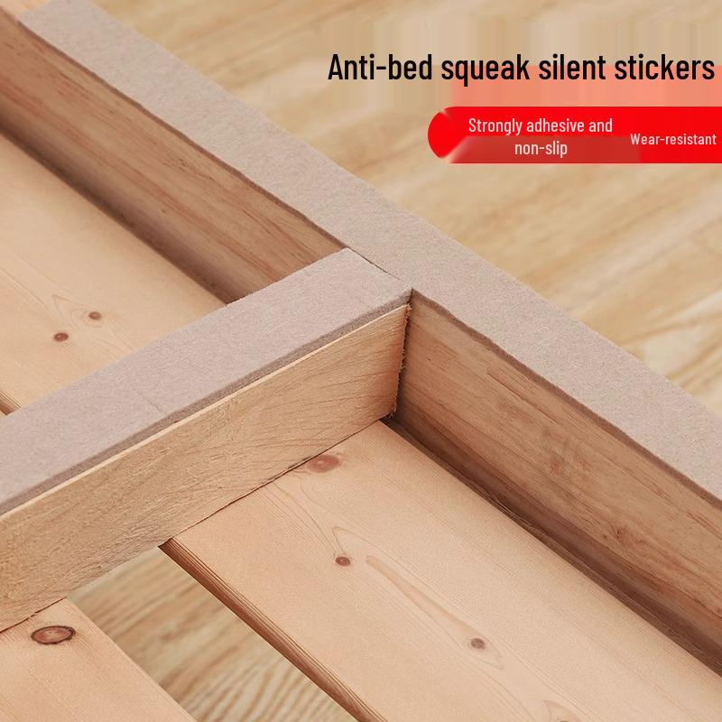 Silent Bed Frame and Chair Leg Pads: Anti-Creak Noise Strips for Wood and Mattress.