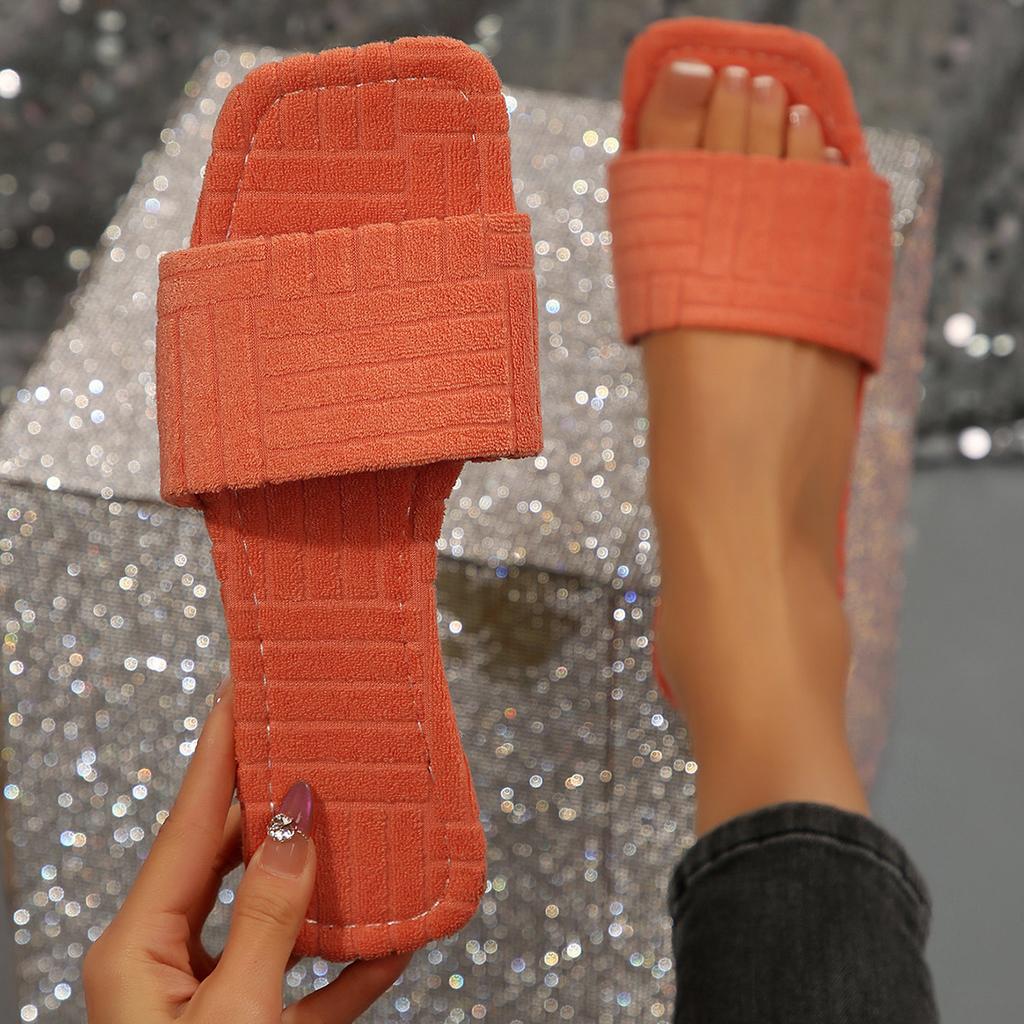 Шлепанцы большого размера женские новые шлепанцы с квадратным носком