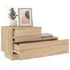 Table de chevet - Maison Exclusive - Chêne sonoma - LED RVB - 70x36x40,5 cm