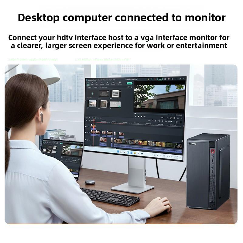 Кабель-конвертер HDMI в VGA высокой четкости для подключения настольных компьютеров, ноутбуков, мониторов и проекторов