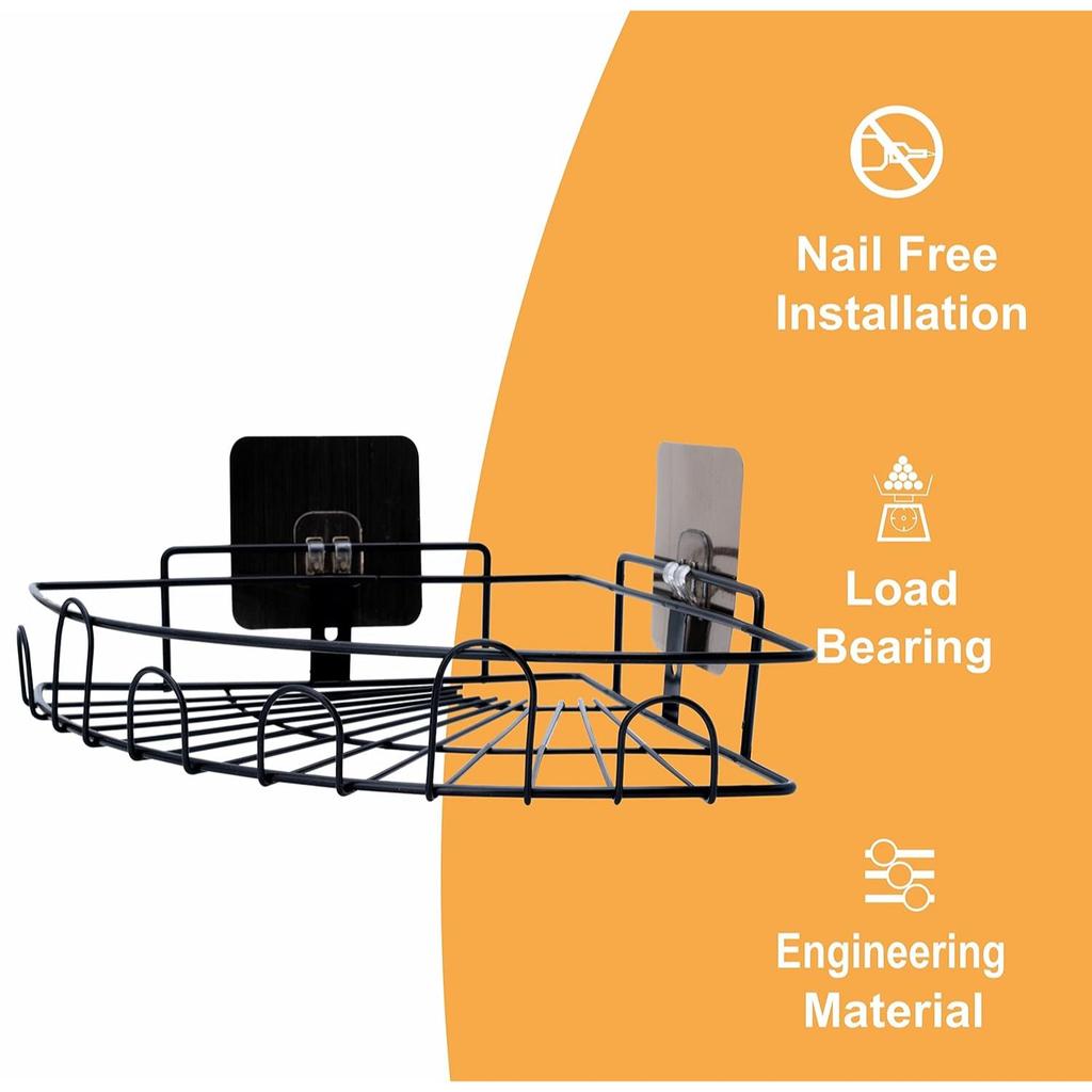Органайзер для ванной без сверления Полка для ванной Самоклеящаяся || Подставка для угла Держатель для шампуня для аксессуаров для ванной комнаты - Многоцелевой