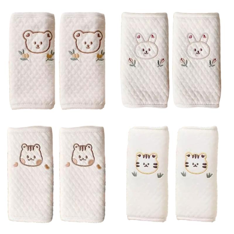 Подушечки на ремни безопасности с животным принтом, подушка на ремень безопасности, автомобильные аксессуары, накладка на плечевой ремень