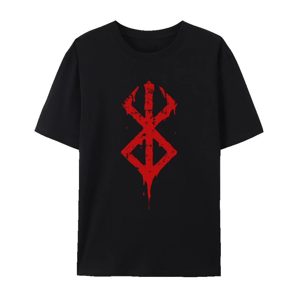 Футболка Berserk Gess & Griffith Graphic Cotton, рубашка-унисекс с коротким рукавом и круглым вырезом в японском стиле
