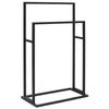 VidaXL Freestanding Towel Rack Black 48x24x78.5 Cm Iron